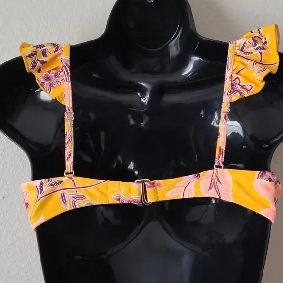 Yellow floral One Piece Swimsuit - Picture 6 of 11